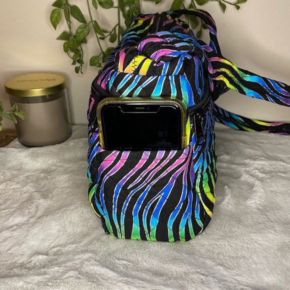 Rainbow Zebra Print Shoulder Purse-100% Durable Cotton - Picture 4 of 8